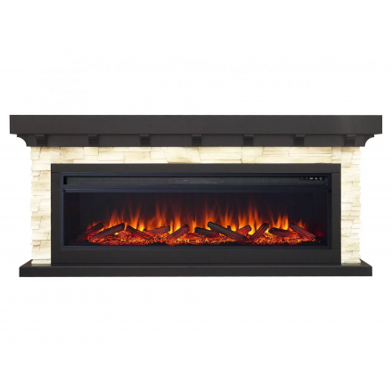 Каминокомплект портал Ludwig V60 с электрокамином Royal Flame Vision 60 LOG LED