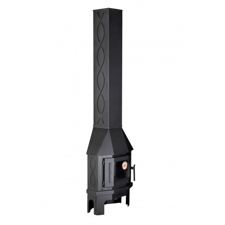 Печь-камин Мюнхен пристенно угловой Мини черный