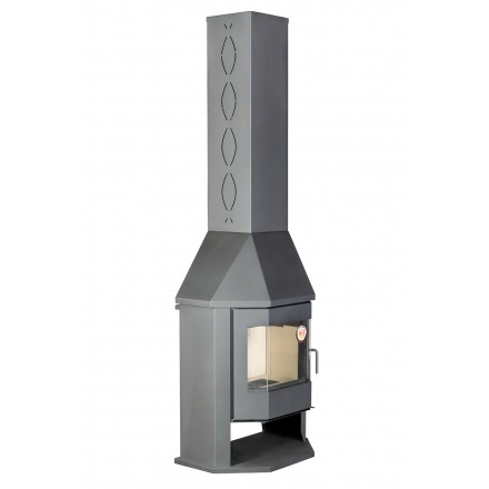 Печь-камин Мюнхен Гигант графит