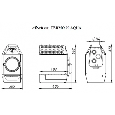Отопительная печь Ермак Stoker Termo 90 Aqua (2024)