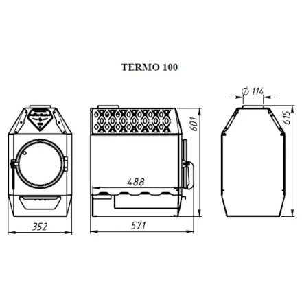 Отопительная печь Ермак Stoker Termo 100 (2024)