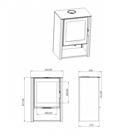 Печь-камин Мета-Бел АОТ 7.0-05 в модификации Севан 7