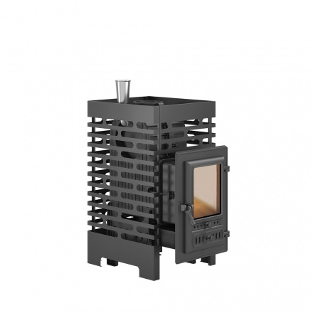 Печь для бани ASTON Шторм со стеклянной дверцей