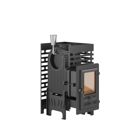 Печь для бани ASTON Шторм со стеклянной дверцей