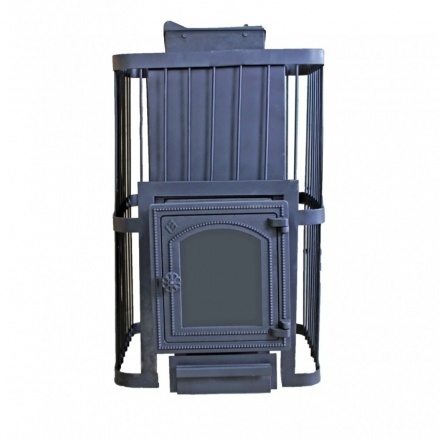 Печь банная ComfortProm РЕТРО ПРЕМИУМ ЧУГУН закрытая каменка стекло 26 м3