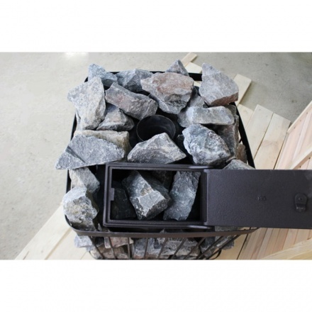 Печь банная ComfortProm РЕТРО ПРЕМИУМ ЧУГУН закрытая каменка стекло 26 м3