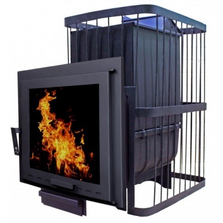 Печь банная ComfortProm РЕТРО ПРЕМИУМ ЧУГУН закрытая каменка панорама 26 м3