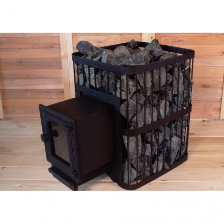 Печь банная ComfortProm РЕТРО ЧУГУН стекло 20 м3