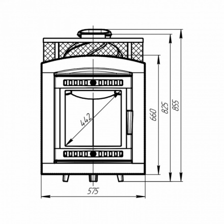 Банная печь ProMetall Атмосфера L сетка нержавейка
