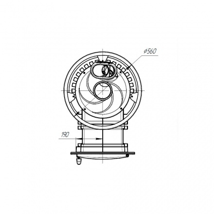 Печь для бани ProMetall Атмосфера М короткий топливный тоннель сетка нержавейка