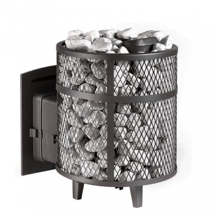 Печь для бани ProMetall Атмосфера М короткий топливный тоннель сетка нержавейка