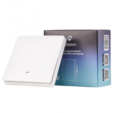 Выключатель Hommyn настенный zigbee 1 клавиша (без нейтрали) SWZBNN01W
