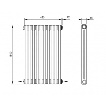 Радиатор Arbonia 2180 10/2/24/12/1/3/12/3/0/0 CF RAL 7016 matt