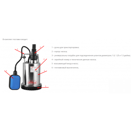 Дренажный насос Jemix ДНН-158-7,5