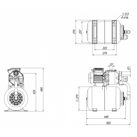 Насосная станция Джилекс Джамбо 60/35 Ч-24