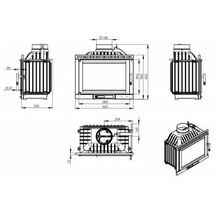 Каминная топка NORDflam Etna