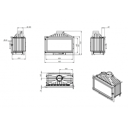 Каминная топка NORDflam Toledo EKO (Bergamo)