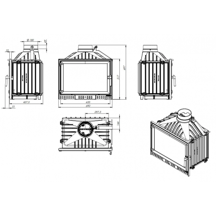 Каминная топка Nordflam Atina c711 EKO
