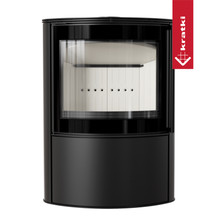 Печь-камин Kratki BJORN Ø150 8кВт белый