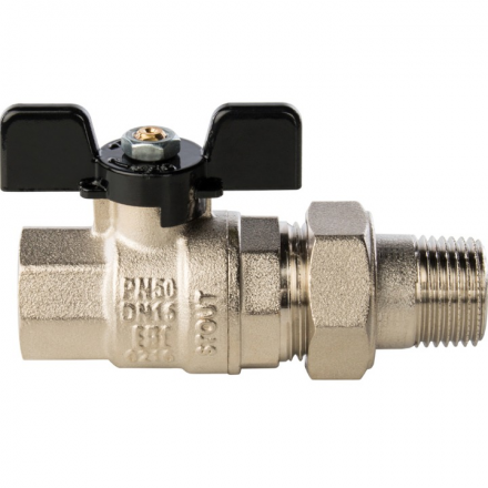 Кран шаровой STOUT 3/4" полнопроходной с американкой, ВР/НР (SVB-0007)