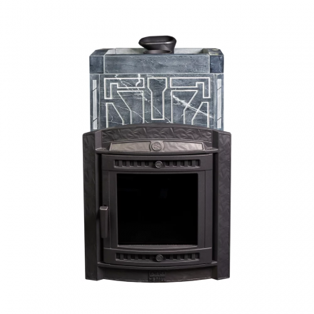 Печь банная ProMetall Атмосфера XL в облицовке Талькохлорит Узор №7