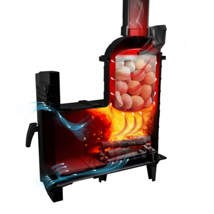 Печь банная ProMetall Атмосфера L в облицовке Пироксенит Элит