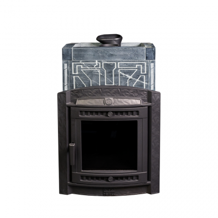 Печь банная ProMetall Атмосфера L в облицовке Талькохлорит Узор №7