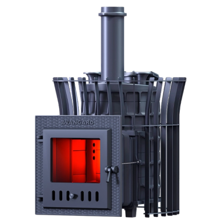 Печь для бани AVANGARD ЗК 25 (М) Ураган в сетке Тюльпан