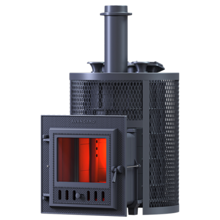 Печь для бани Гефест Авангард ЗК 25 (М) Ураган круглая сетка