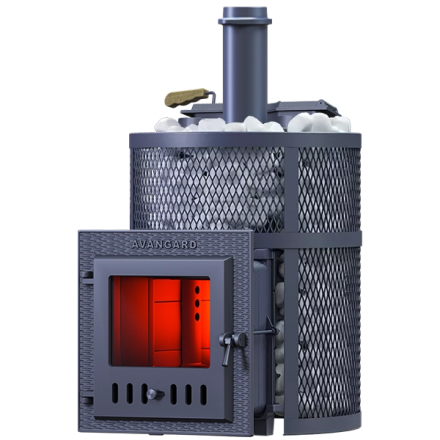 Печь для бани Гефест Авангард ЗК 25 (М) Ураган круглая сетка
