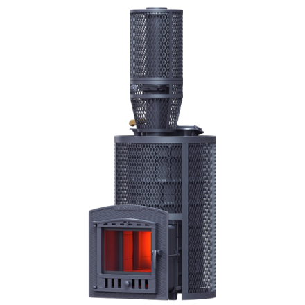 Печь для бани Гефест Авангард ЗК 40 (П2) Ураган круглая сетка