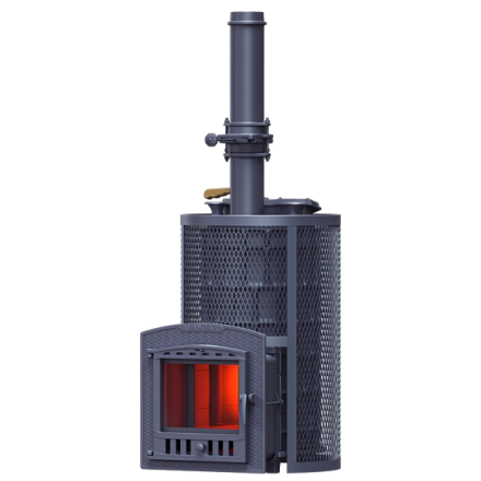 Печь для бани Гефест Авангард ЗК 40 (П2) Ураган круглая сетка