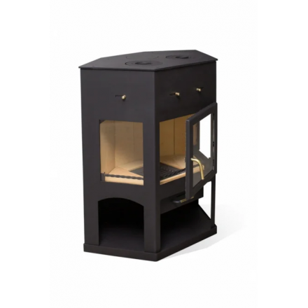 Печь-камин Мета-бел АОТК 11.0 (в модификации Енисей с плитой)