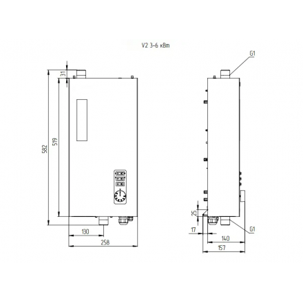 Электрический котел GTM Classic E100 3 кВт