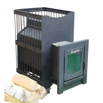 Банная печь Согрей Сотка 24 Стекло