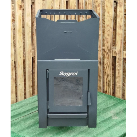 Банная печь Согрей Сотка 24 Стекло