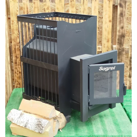 Банная печь Согрей Сотка 24 Стекло