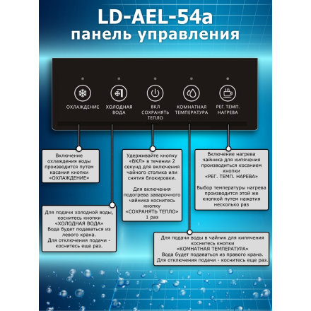 Кулер с чайным столиком Тиабар LD-AEL-54a black