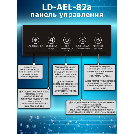 Кулер с чайным столиком Тиабар LD-AEL-82a black