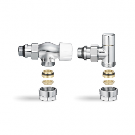 Комплект термостатический осевой с запорным клапаном Varmega №3 VMDV12