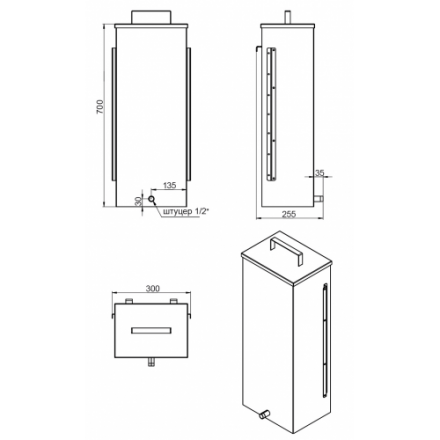 Печь для бани ASTON 20 АКВА со стеклянной дверцей