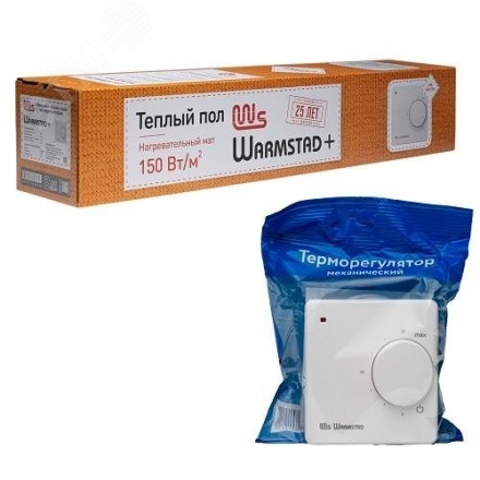 Нагревательный мат Warmstad+ WSM-100-0,65 с терморегулятором