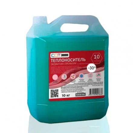 Теплоноситель Экохитин Премиум 30 на пропиленгликоле, 10 л