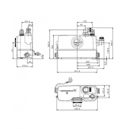Установка канализационная Grundfos SOLOLIFT 2 WC-3
