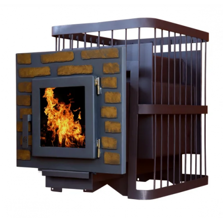 Банная печь ComfortProm сталь 8 мм (до 20 м. куб.) дверь со стеклом декор