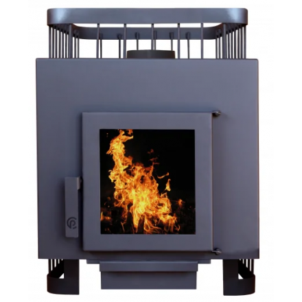 Банная печь ComfortProm премиум чугун (до 26 м. куб.) дверь со стеклом