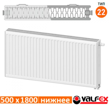 Стальной радиатор VALFEX STEEL VC 22 500х1800 VF.VC.22.500.1800