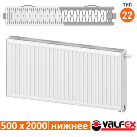 Стальной радиатор VALFEX STEEL VC 22 500х2000 VF.VC.22.500.2000