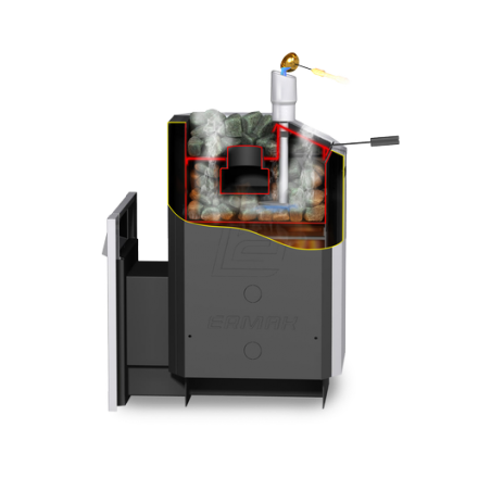 Печь для бани ЕРМАК 20 Премиум Сталь