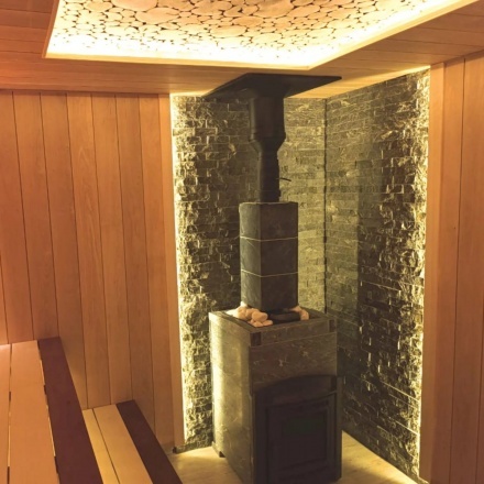 Печь банная ProMetall Атмосфера L в облицовке Талькохлорит